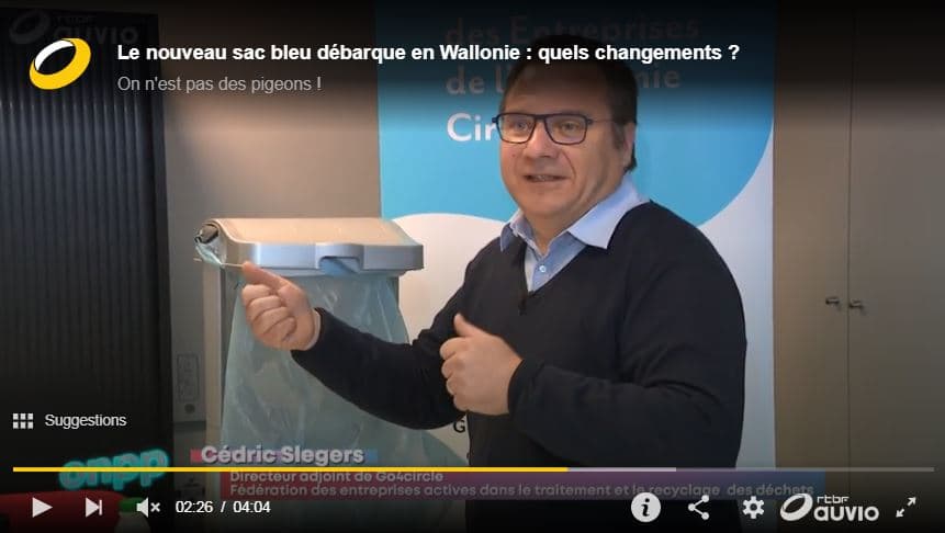 RTBF geeft go4circle het woord over de nieuwe blauwe zak