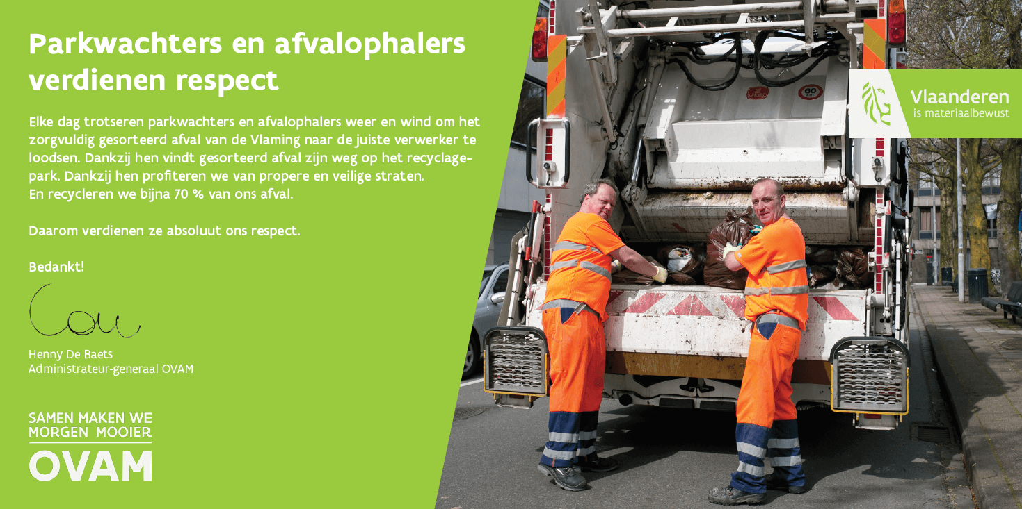 Week van de Afvalophaler 2019: OVAM dankt alle afvalophalers