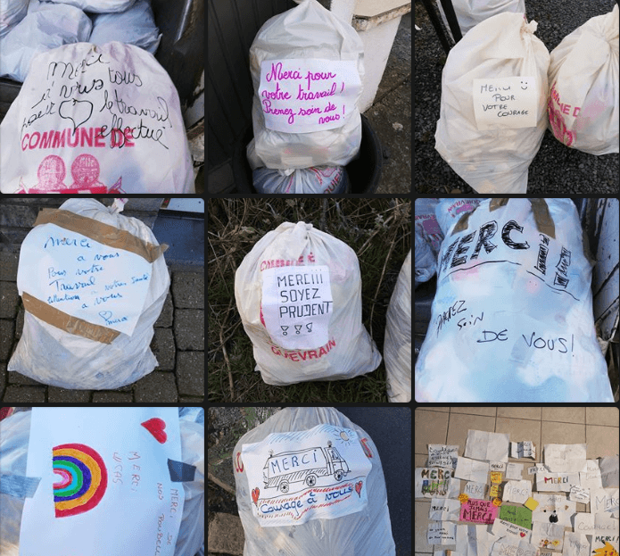 COVID-19 : Les Belges manifestent leur soutien aux travailleurs du secteur des déchets