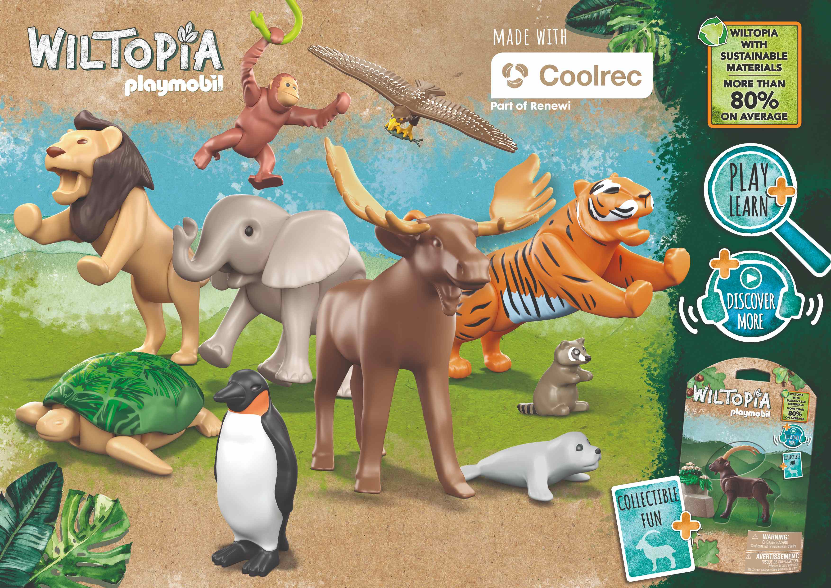 PLAYMOBIL lanceert Wiltopia productlijn met gemiddeld 80% gerecycleerd materiaal