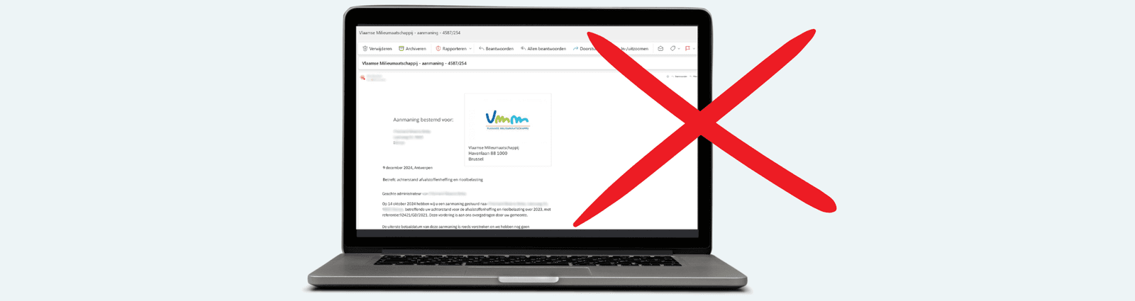 VMM waarschuwt voor valse aanmaningen over afvalstoffenheffing
