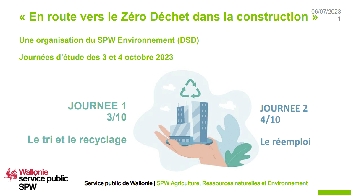 En route vers le Zéro Déchet dans la construction - appel à manifestation d'intérêt